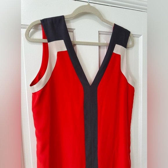 Parker 100% silk orange sleeveless short mini dress - Picture 3 of 13